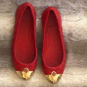 Tory Burch Red Flats